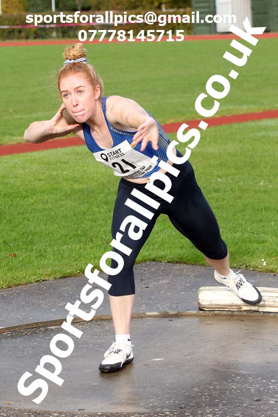 Shot putt, NECAA Open Meeting, Morpeth, Sunday, October 18th. David T. Hewitson/Sports for All Pics